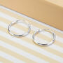 Sterling Silver 20mm Hoop Earrings, thumbnail 2 of 4