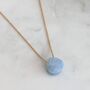 The Nugét Blue Opal October Birthstone Necklace, Gold, thumbnail 2 of 6