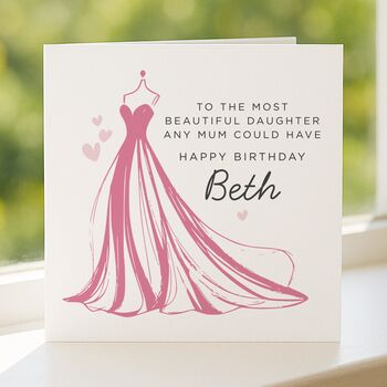 Custom Birthday Card For Daughter From Mum, 4 of 7