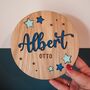 Personalised New Baby Wall Plaque With Stars, thumbnail 1 of 4