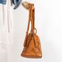 Caramel Soft Leather Small Backpack, thumbnail 3 of 9