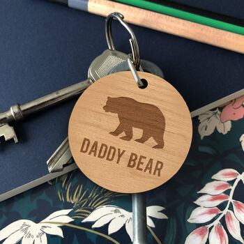 Mummy Bear Wooden Key Ring, 2 of 2