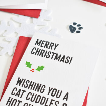Pack Of Eight Cat Christmas Cards, 3 of 5