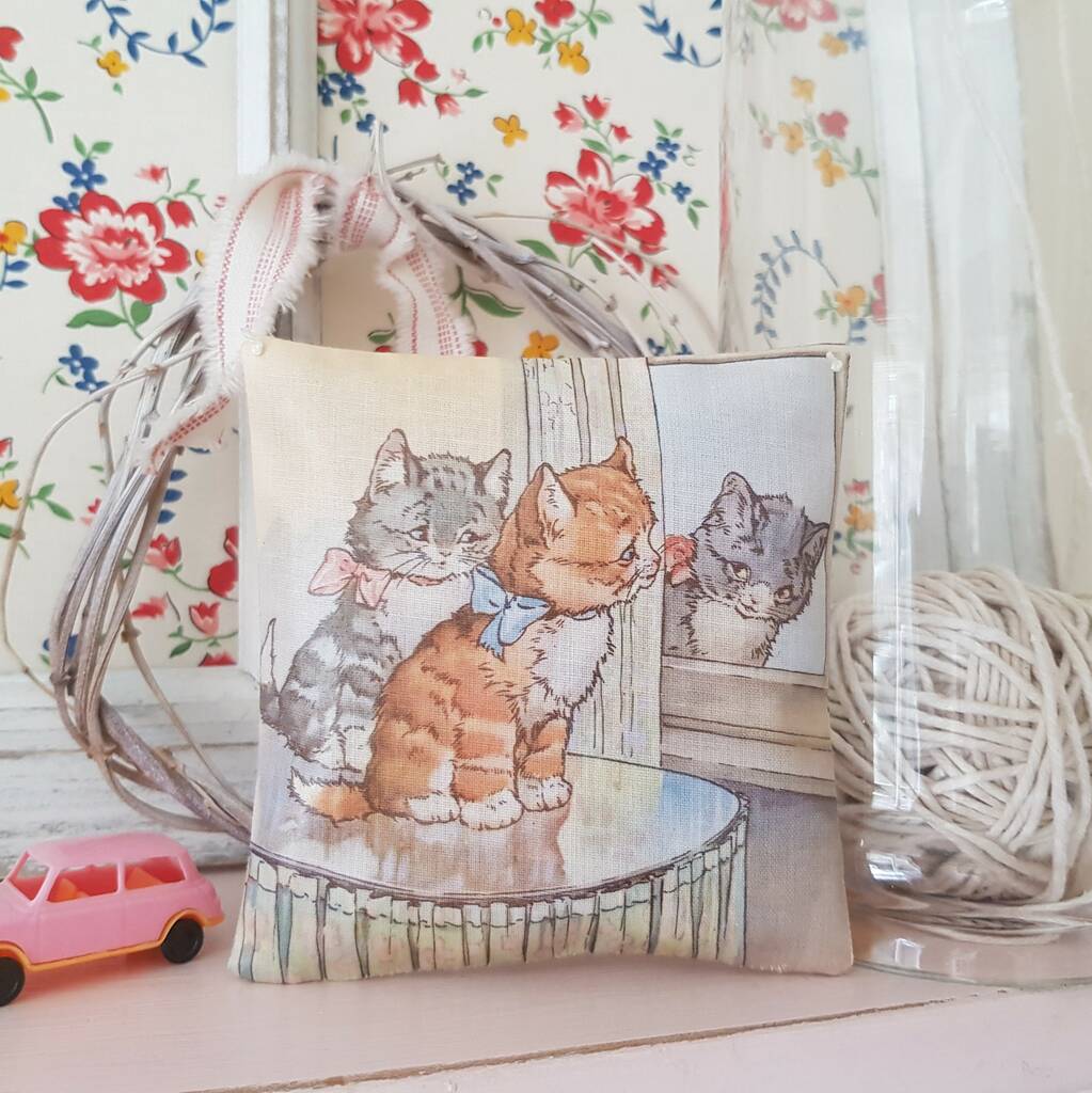 Kittens Storybook Illustration Fabric Gift, 1 of 5