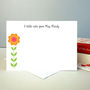 Set Of 12 Personalised Notecards With Flower, thumbnail 1 of 4