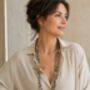Golden Starfish Layered Beaded Statement Necklace, thumbnail 1 of 3