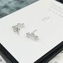 Sterling Silver Sparkling Stars Stud Earrings, thumbnail 3 of 6