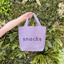 'Snacks' Little Lavender Bag, thumbnail 3 of 5