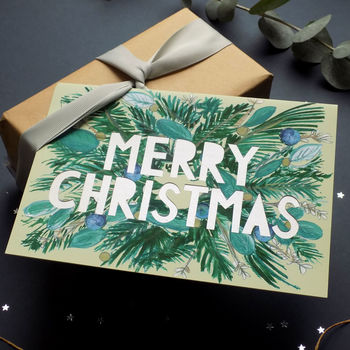 Merry Christmas Luxury Papercut Christmas Card, 4 of 6