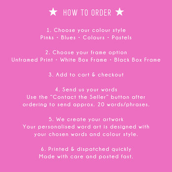 Personalised 40th Word Art Birthday Gift For Her, 2 of 8