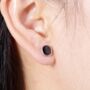 Black Onyx Greek Mythology Unisex Stud Earrings, thumbnail 2 of 11