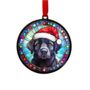 Labrador Black In Santa Hat Suncatcher Decoration, thumbnail 6 of 6