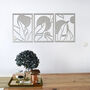 Elegant Trio Of Leaves Metal Art Contemporary Decor, thumbnail 8 of 9