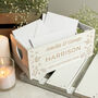 Personalised Text White Wooden Crate Organiser, thumbnail 2 of 6