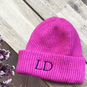 Embroidered Colour Pop Beanie, 3 of 3