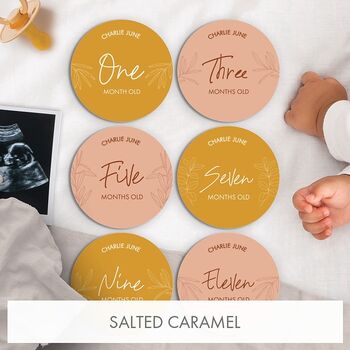 Personalised Botanical Design Milestone Discs, 8 of 10