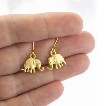 Elephant Charm Drop Earrings, 4 of 7