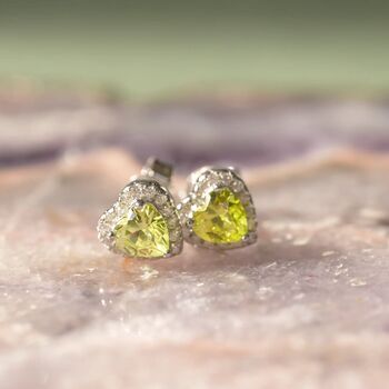 August Birthstone Earrings Peridot, 2 of 3