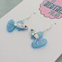 Handmade Sparkly Guppy Fish Earrings – Glitter Resin In Multiple Colours, thumbnail 4 of 8