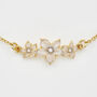 Gold Jasmine And Pearl Bracelet, thumbnail 3 of 10
