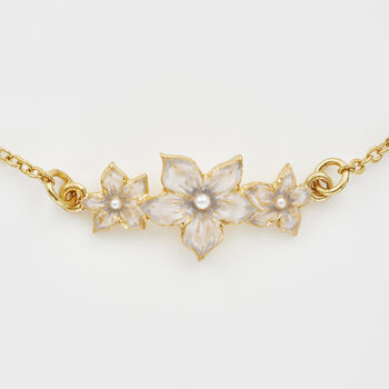 Gold Jasmine And Pearl Bracelet, 3 of 10