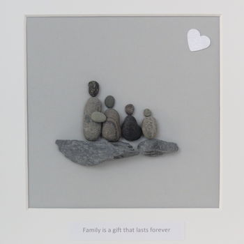Personalised Family Pebble People Picture Artwork, 4 of 8
