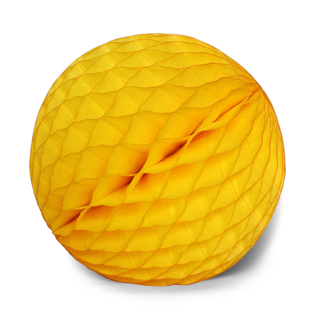 Paper Ball Decoration Bright Yellow By The Conscious