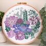 Succulents Modern Embroidery Pattern, thumbnail 2 of 9