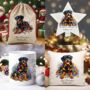 Personalised Rottweiler In Christmas Lights, thumbnail 1 of 10