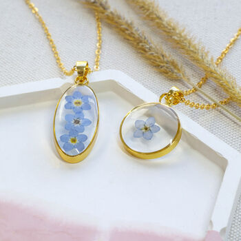 Forget Me Not Pressed Flower Necklace, 3 of 8