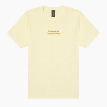 Embroidered Sunshine And Chicken Wine T Shirt, 3 of 8