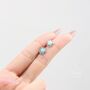 Aqua Green Opal Thorn Claw Stud Earrings, thumbnail 2 of 11