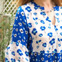 Rosella Dress In Blue Poppies, thumbnail 5 of 7