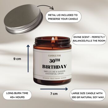 Funny 30th Birthday Gift For Friends Funny Candle, 3 of 7