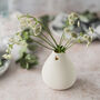 Porcelain Bud Vase With A Gold Embossed Heart, thumbnail 1 of 7