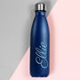 Personalised Blue Metal Insulated Drinks Bottle, thumbnail 5 of 6