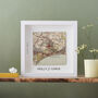 Where It All Began Personalised Map Square Print, thumbnail 1 of 4