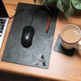 Personalised Name Initial Vintage Leather Mouse Pad, thumbnail 1 of 12