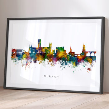 Durham Skyline Cityscape Black And White, 2 of 12