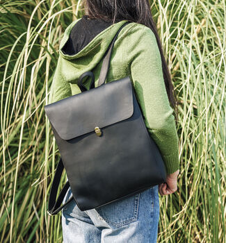 Minimalist Leather Backpack For Ladies, 8 of 12