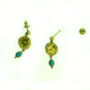 Gold Vermeil Croesus Coin Turquoise Earrings, thumbnail 3 of 3