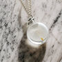 Round Dandelion Pendant Wish Charm Necklace Gift, thumbnail 4 of 4
