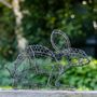 Wire Hare Recycled Metal Garden Sculpture, thumbnail 3 of 4