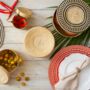 Woven Natural Straw Red Round Placemats, thumbnail 4 of 8