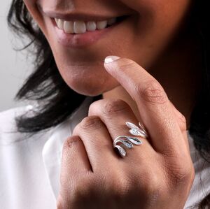 Sterling Silver Chunky Leaf Ring By attic notonthehighstreet