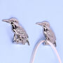 G Decor Set Of Two Solid Chrome Birds Wall Coat Hooks, thumbnail 3 of 5