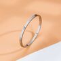 Minimalist Silver Polaris Guiding Heart Bangle Bracelet, thumbnail 1 of 11