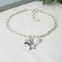 50th Birthday Charm Bracelet Sterling Silver, thumbnail 2 of 4