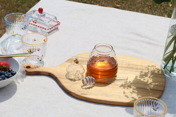 Glass Beehive Honey Jar With Glass Dipper, 3 of 6
