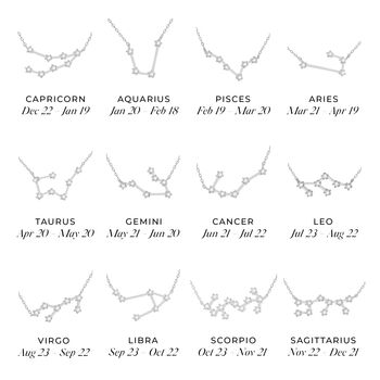 Zodiac Cz Constellation Necklace, 6 of 7